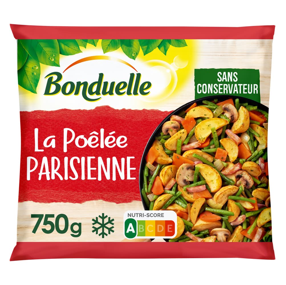 Bonduelle - Poêlée parisienne aux champignons haricots et lardons (750g)