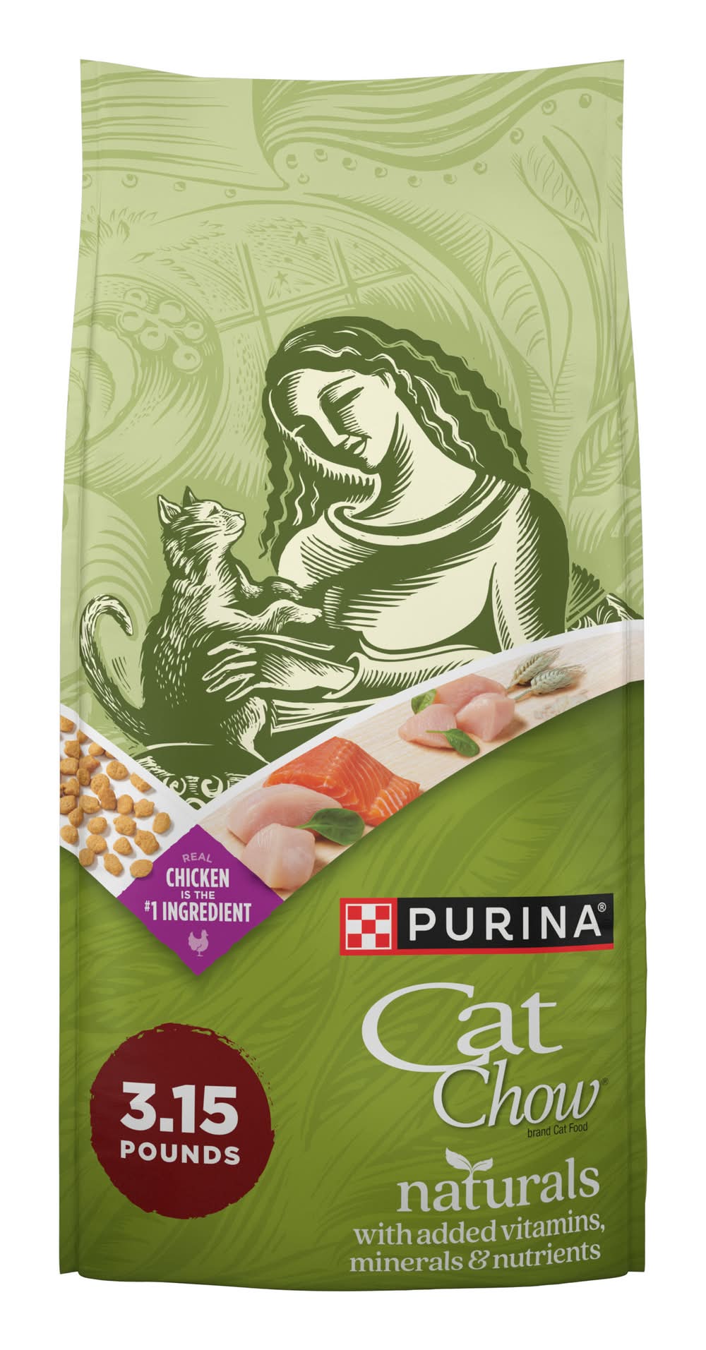Purina Cat Chow Naturals Dry Cat Food (3.15 lbs)