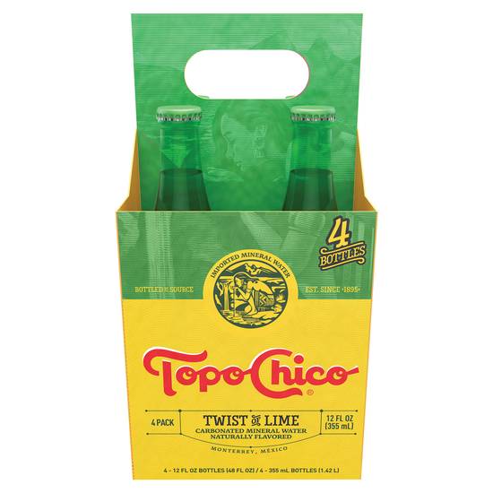 Topo Chico Wist Of Lime Mineral Water (4 ct, 12 fl oz)