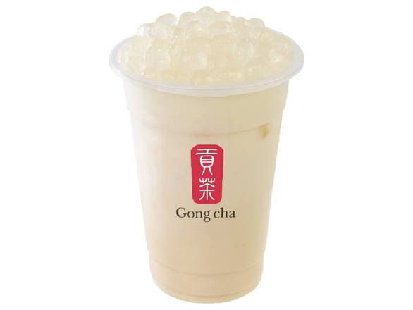 Green Milk Tea w. White Pearl