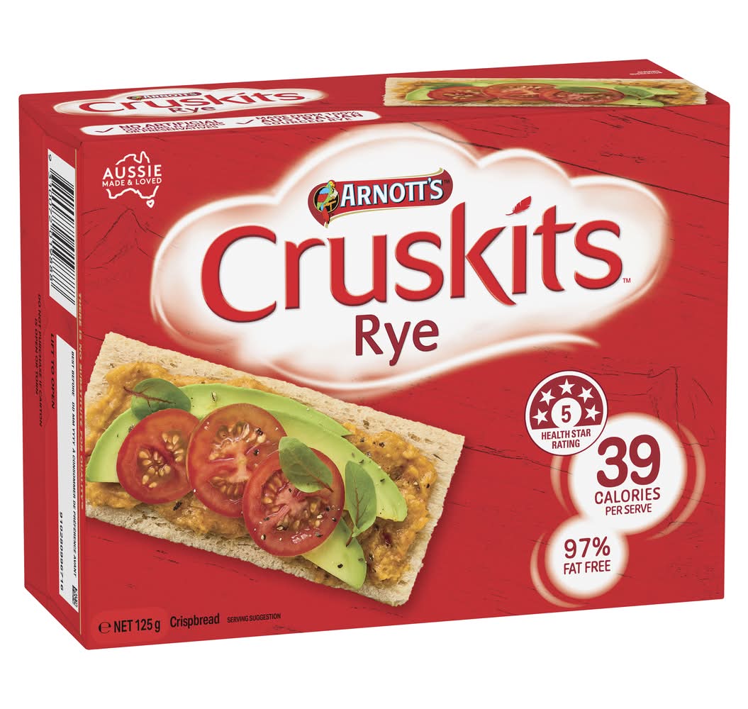 Arnott's Cruskits Rye Crispbread (125g)