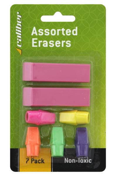 Caliber Assorted Erasers (7 ct)