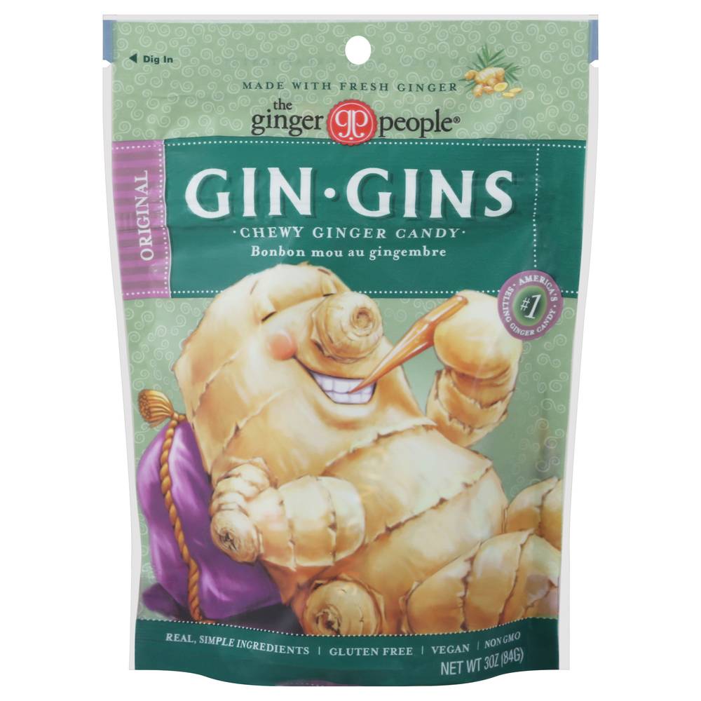 The Ginger People Gin Gins Original Chewy Ginger Candy (3 oz)