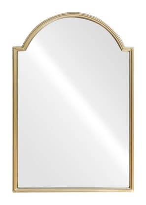 16" X 24" Scalloped Arch Wall Mirror In Gold Metal Frame By Ashland