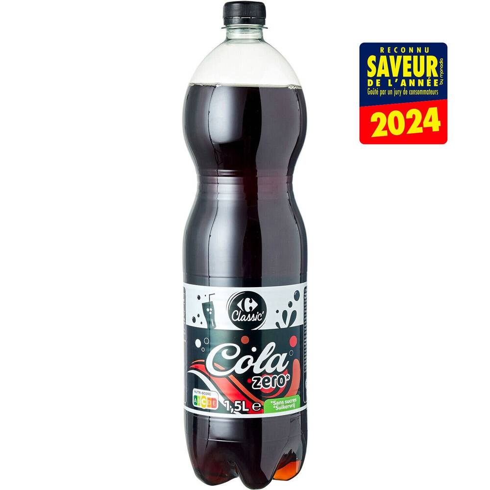 Soda Cola Zéro CARREFOUR CLASSIC' - La bouteille d'1,5L