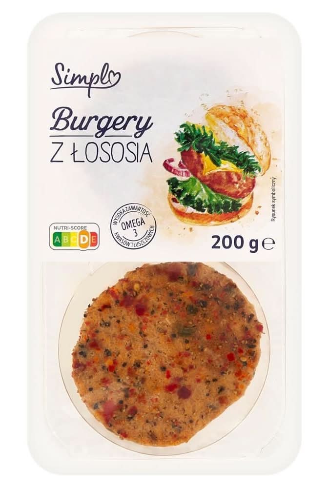 Simpl Burgery z łososia 200 g