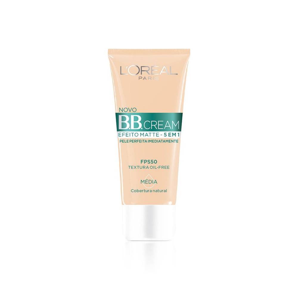 L'oréal paris b.b. cream efeito matte 5 em 1 média oil-free (30ml)