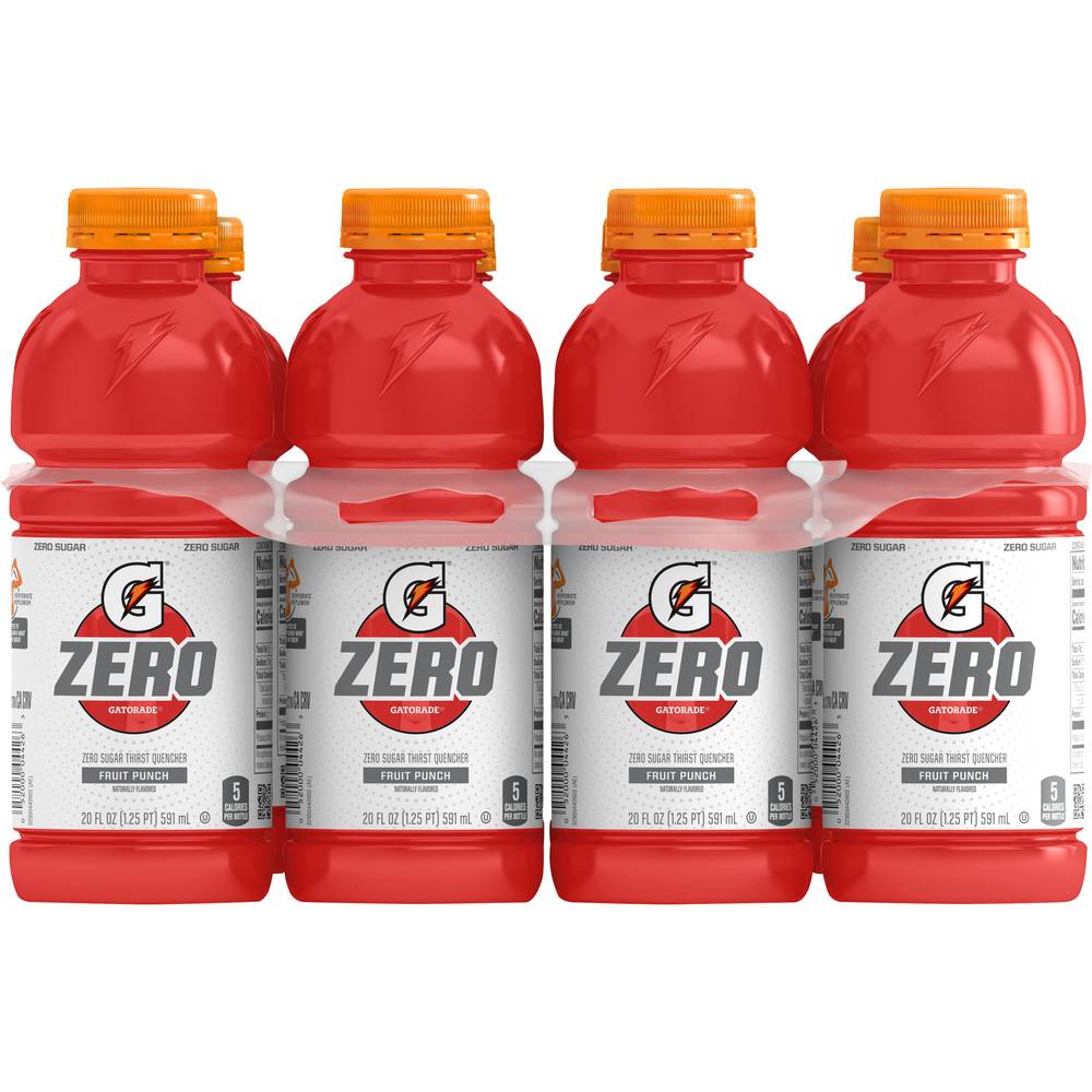Gatorade Zero Sugar Thirst Quencher Sports Drink (8 ct, 20 fl oz) (fruit punch)