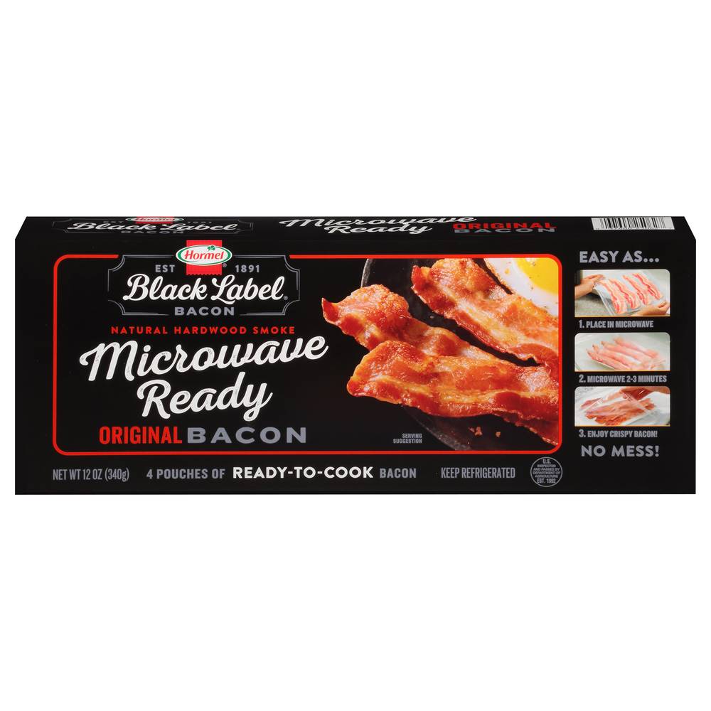 Hormel Black Lable Microwave Ready Original Bacon (12 oz)