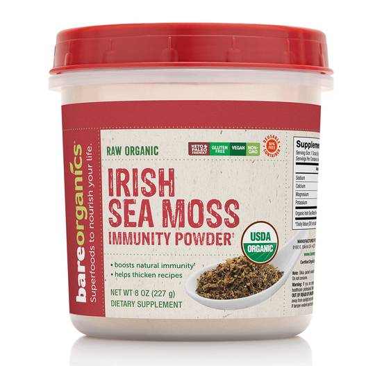 BareOrganics Irish Sea Moss Immunity Powder (8 oz)