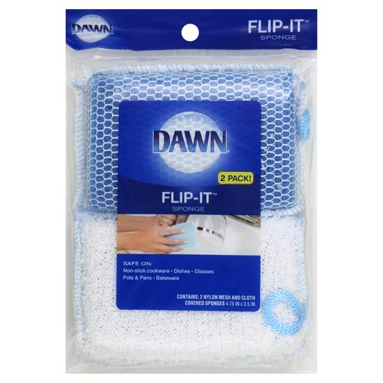 Dawn Flip It Nylon Mesh and Cloth Covered Sponges (2 ct)