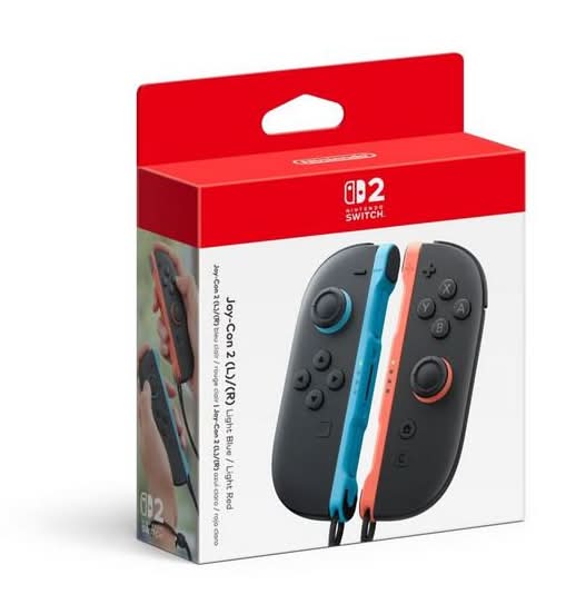 Nintendo Switch Joy‑Con 2 Gaming Controllers, Light Blue/Light Red