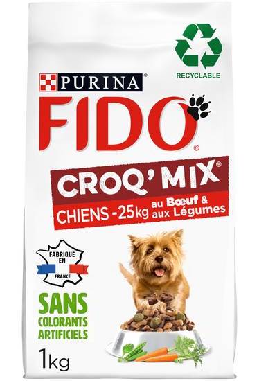 Purina fido croquettes mix bœuf, légumes pour petits chiens