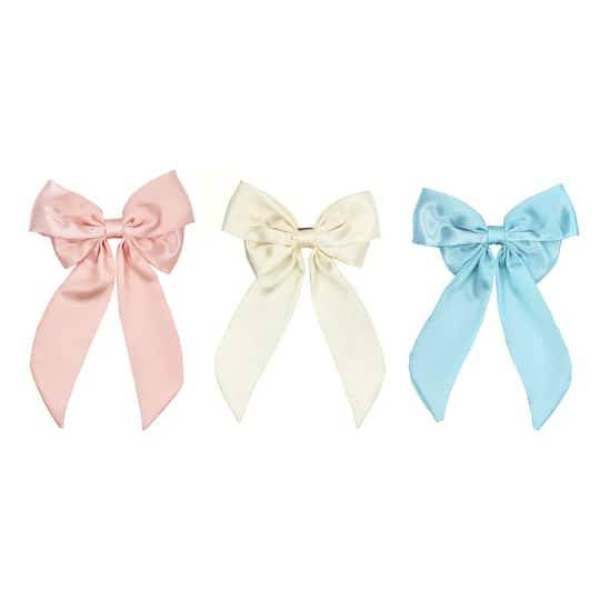 Assorted Big Soft Bow Hair Clip, 1Pc. By Fab Finds