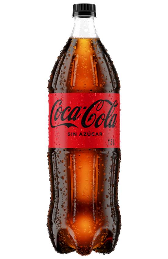 Coca-cola gaseosa de cola sin azúcar (1.5 l)