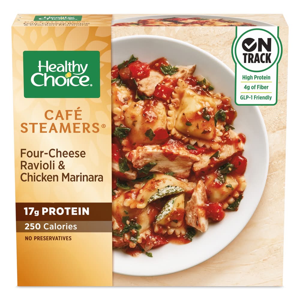 Healthy Choice Cafe Steamers Four-Cheese Ravioli & Chicken Marinara Frozen Meal (10 oz)