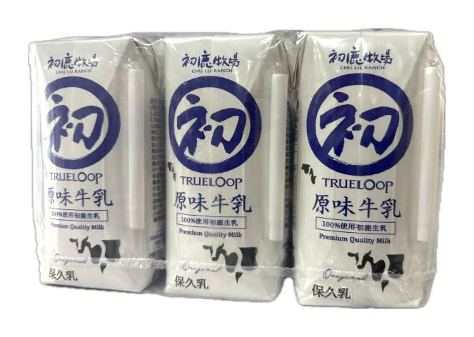 初鹿牧場原味牛乳(保久乳) <200ml毫升 x 1 x 6BOTTLE瓶>