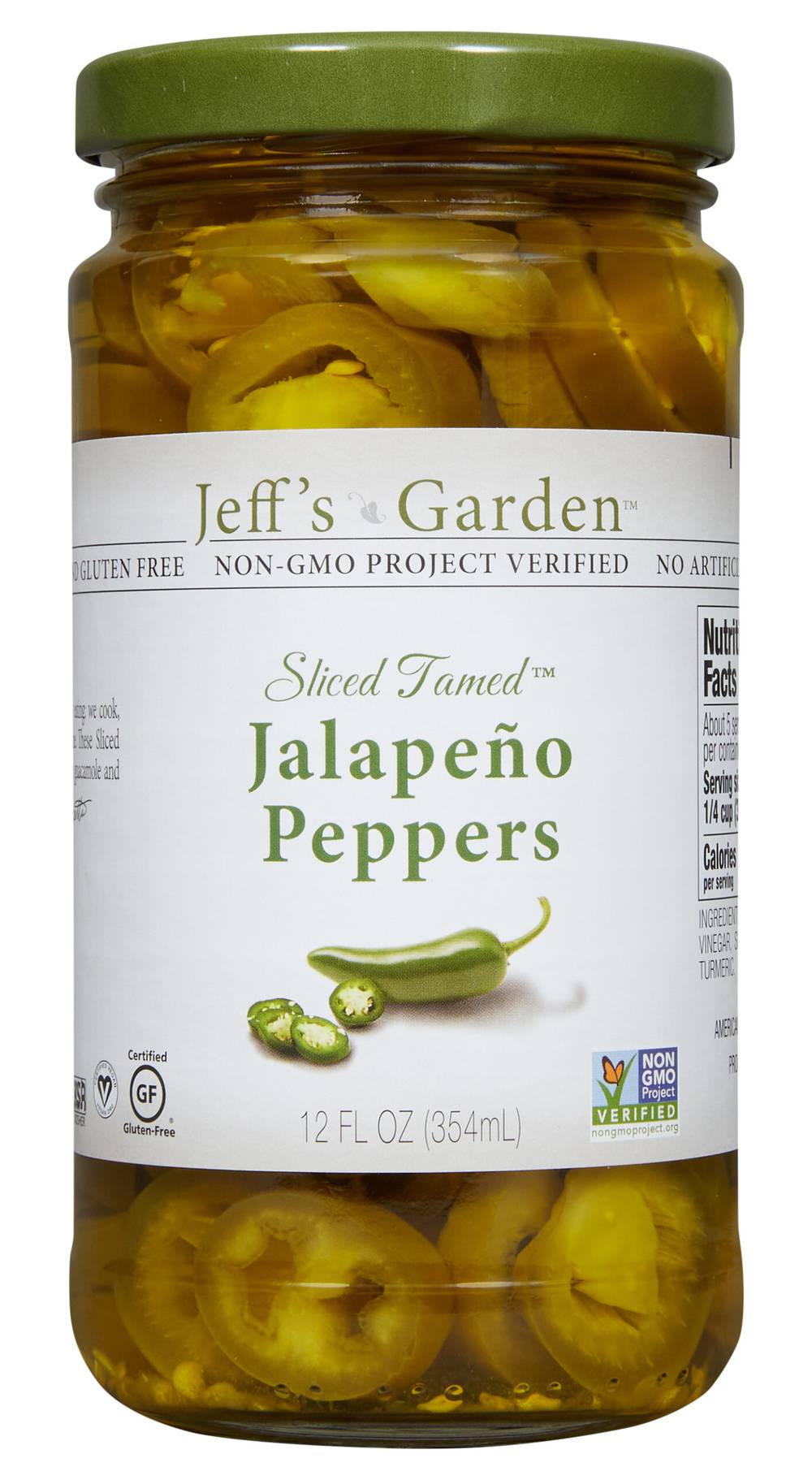 Jeff's Garden Sliced Tamed Jalapeno Peppers Non-Gmo (12.6 oz)