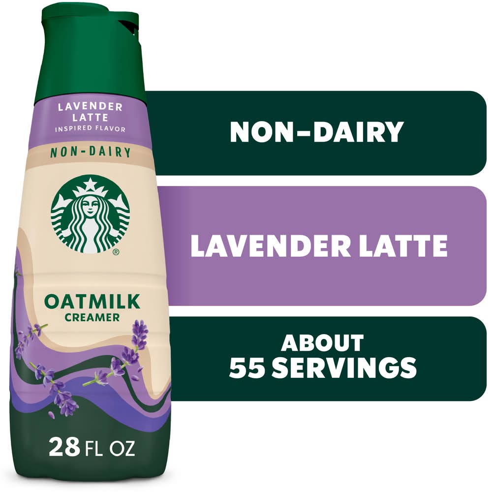 Starbucks Non Diary Oatmilk Coffee Creamer, Lavender Latte (28 fl oz)