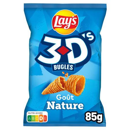 Biscuits apéritifs nature 3D LAY'S - le sachet de 85 g