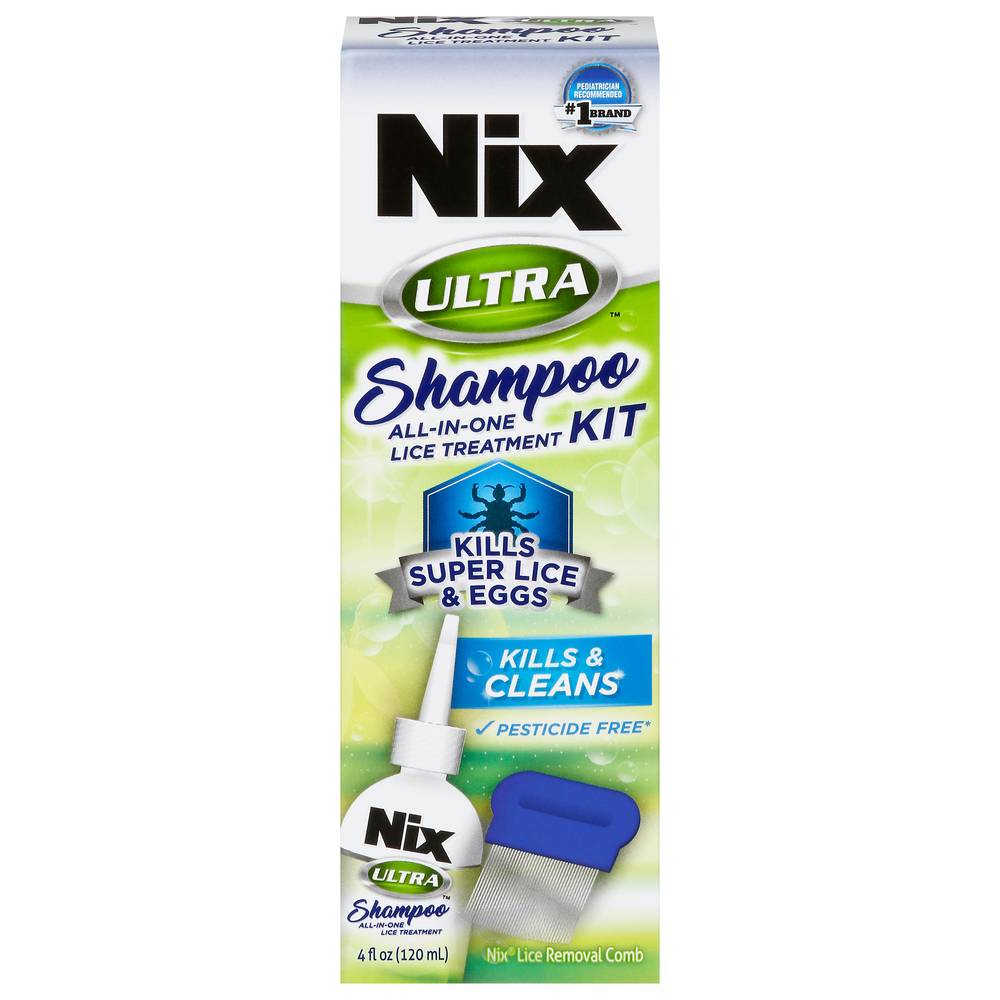 Nix Ultra Shampoo All in One Lice Treatment Kit (4.8 oz)