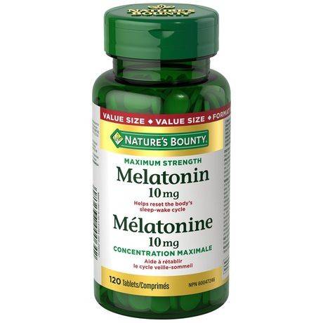 Nature's Bounty Melatonin Tablets 10 mg (120 units)