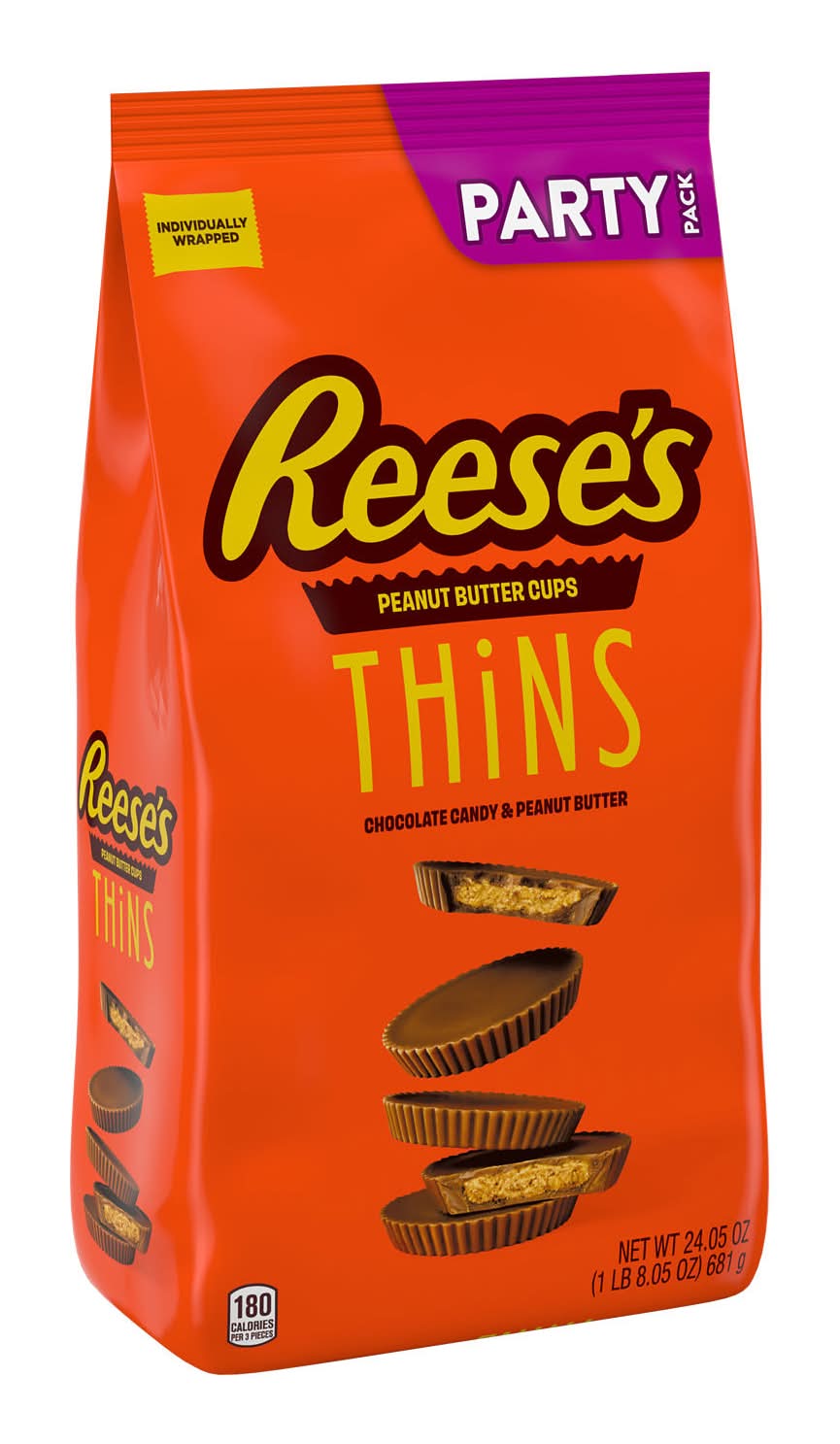Reese's Thins Cup Candy, Milk Chocolate & Peanut Butter (24.05 oz)
