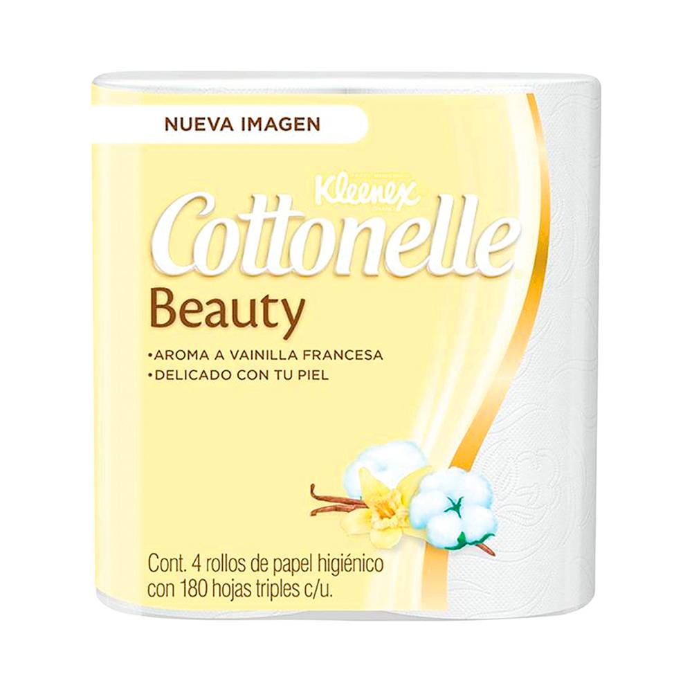 Kleenex cottonelle papel higiénico beauty (paquete 4 rollos)
