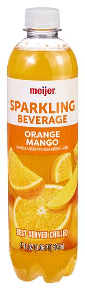 Meijer Sparkling Orange Mango Beverage (17 fl oz)