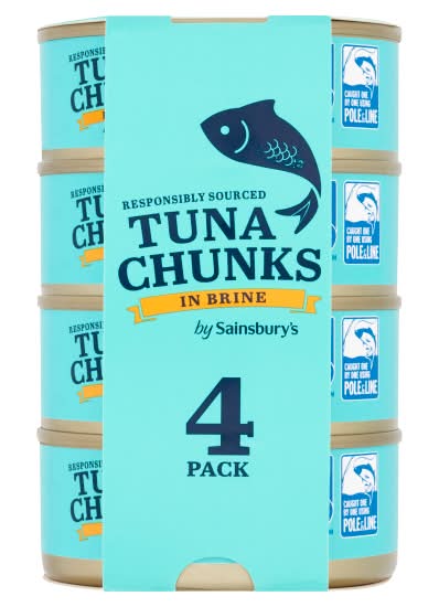 Sainsbury's Tuna Chunks in Brine (4 x 145g)