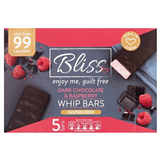 Bliss 5Pk Raspberry/Choc Whip Bars