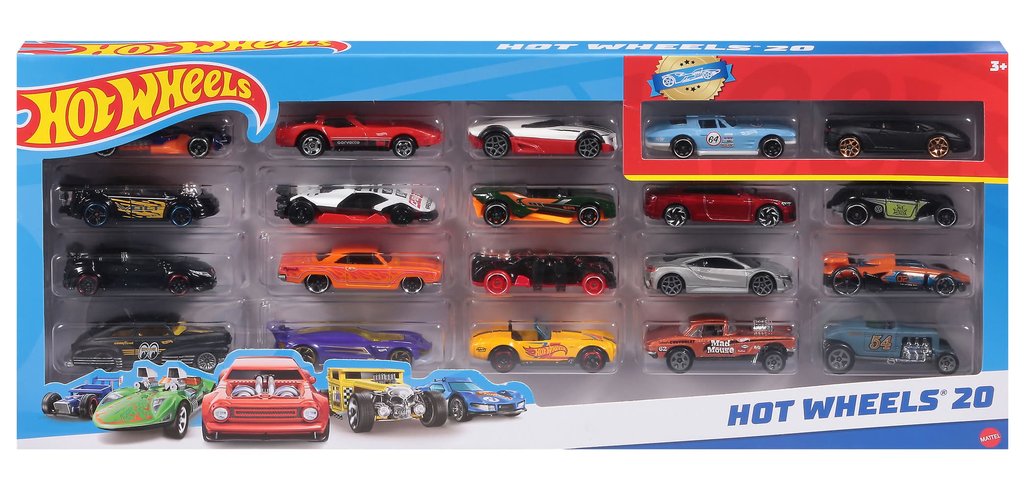 Hot Wheels Scale Toy Sports and Race Cars 3+ Years (20 ct)