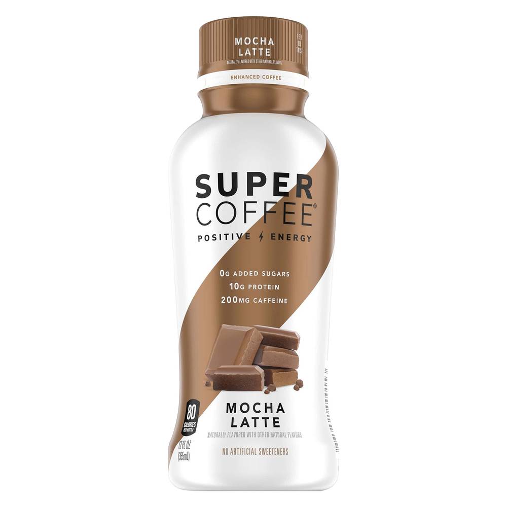 Super Coffee Sweet & Creamy Coffee Protein Drink, Mocha Latte (12 fl oz)