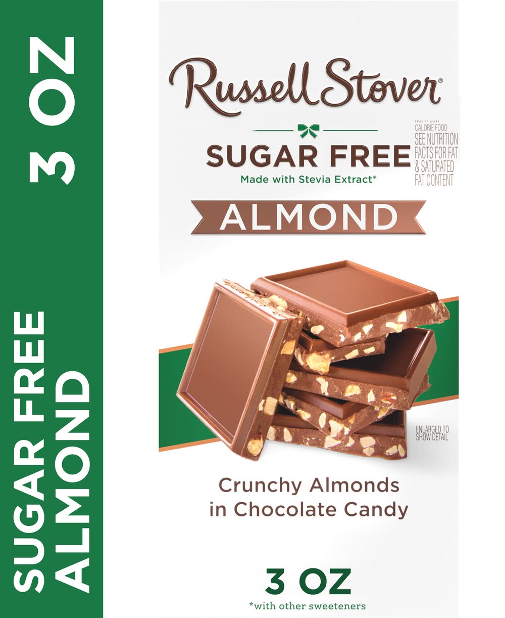 Russell Stover Sugar Free Almond Chocolate Candy (3 oz)