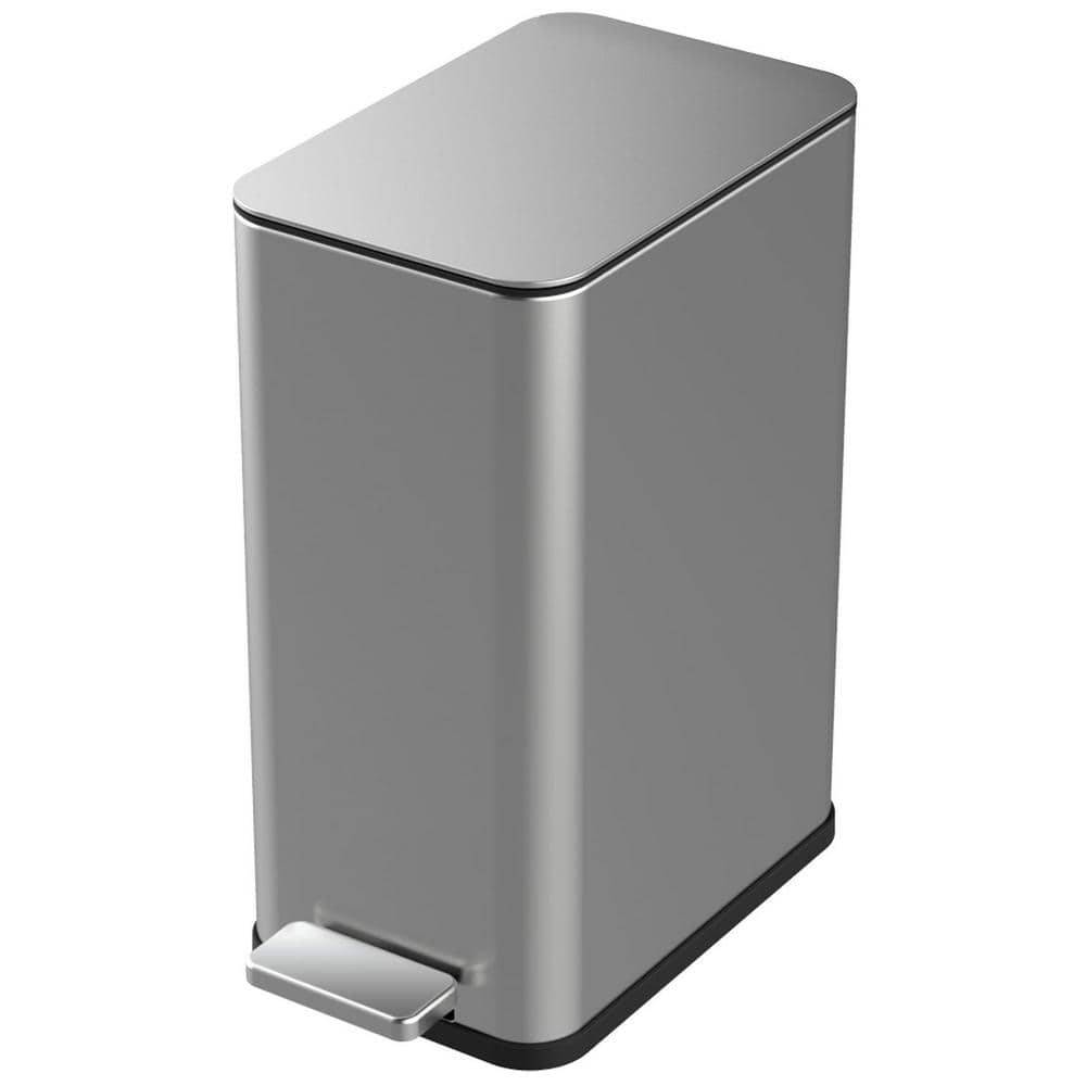 Stylewell Stainless Steel Slim Step-On Trash Can