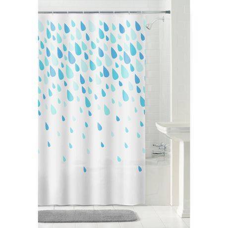 Mainstays Peva Raindrops Shower Curtain (1 unit)