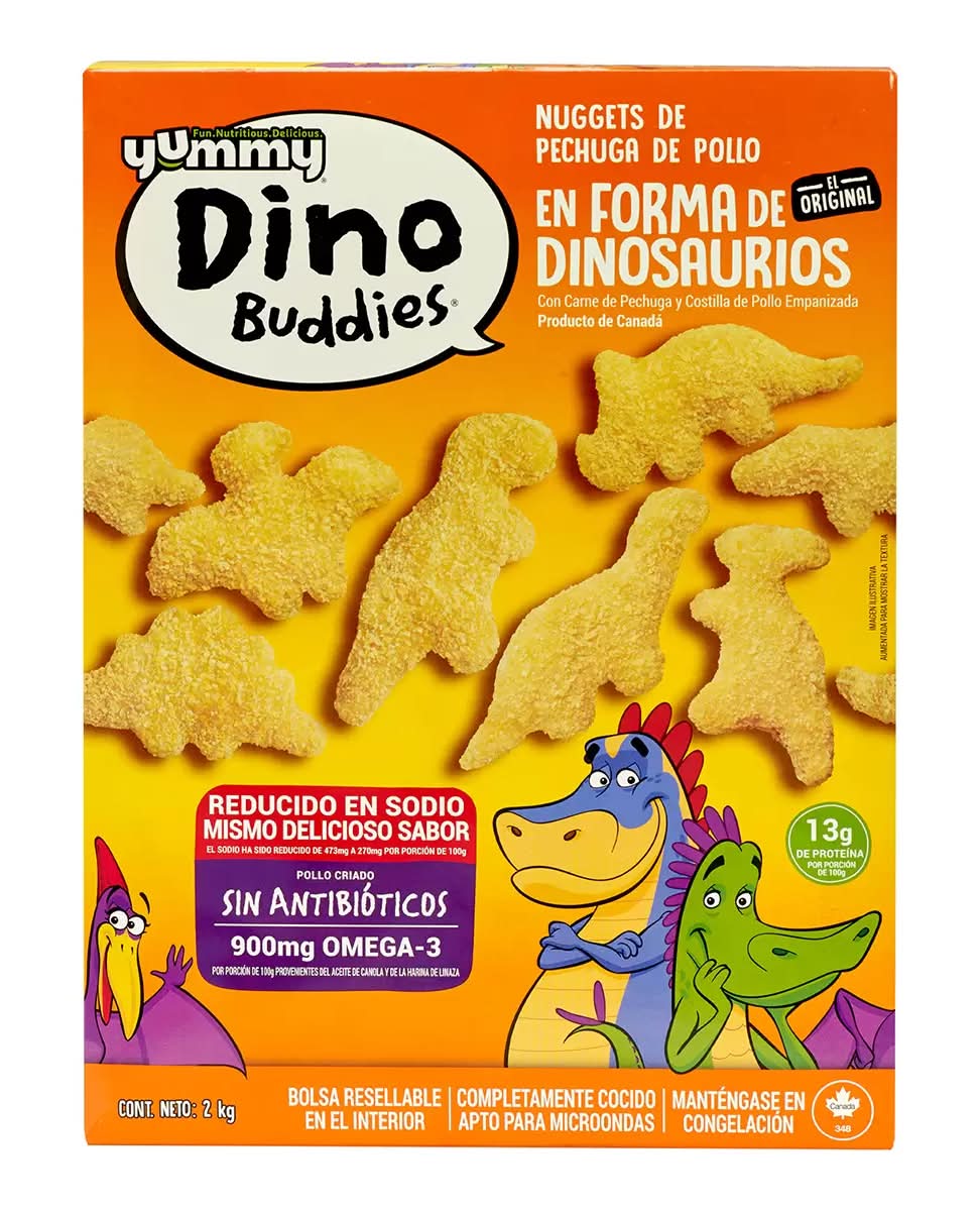Yummy · Nuggets de pechuga de pollo formato de dino (2 kg)