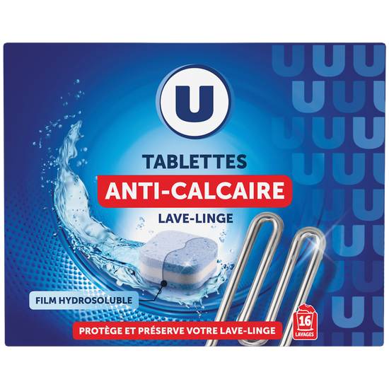 AUCHAN Tablette anticalcaire pour lave-linge 45 lavages 45 table