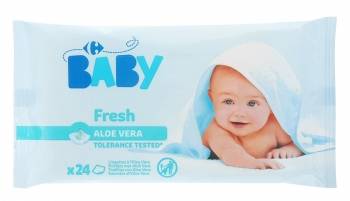 Toallitas Babé Carrefour Clean & Fresh x24 Uds