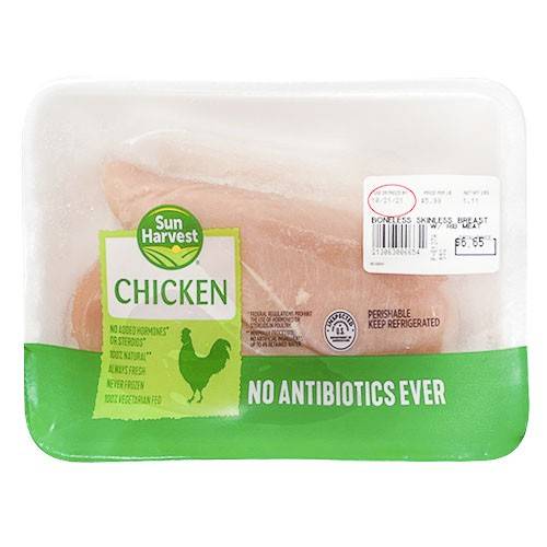 Sun Harvest · Antibiotics Free Boneless Skinless Chicken Breast