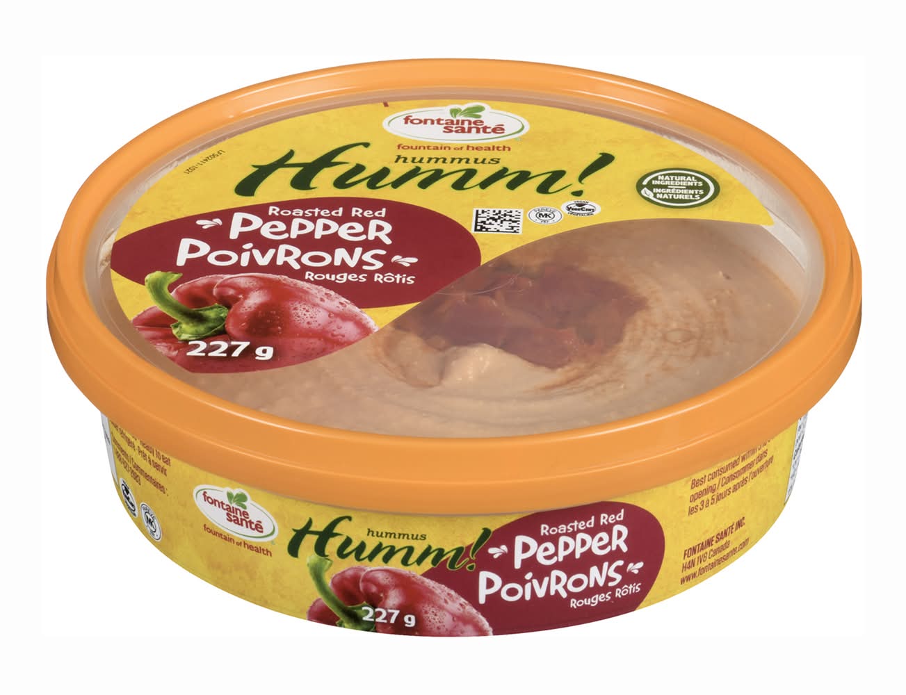 Fontaine santé humm! cocktail de houmous - humm! hummus cocktail (poivrons rouges rôtis)
