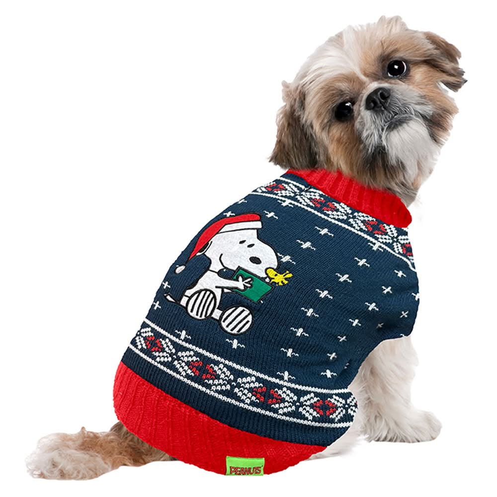 GMason Peanuts Blue Holiday Snoopy Dog Sweater Delivery Near Me | Order  Online | Uber Eats
