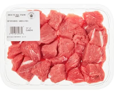 Montpak Diced Boneless Grain-Fed Stewing Veal
