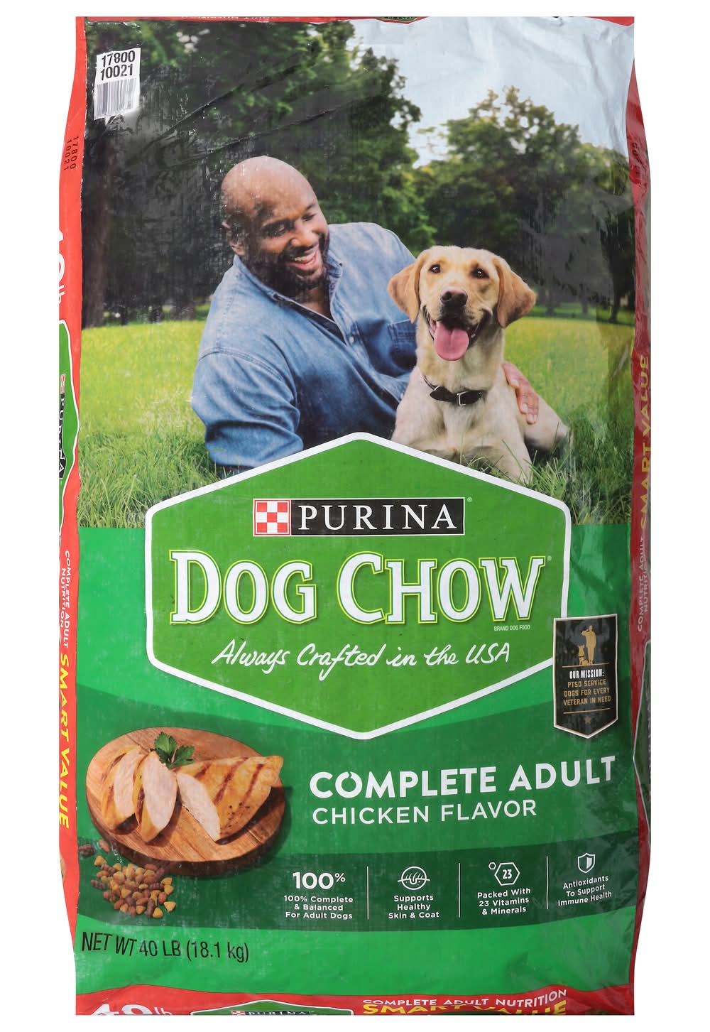 Purina Dog Chow Complete Dry Dog Food, Chicken, Adult (40 lbs)