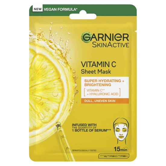 Garnier Brightening & Super Hydrating Vitamin C Sheet Mask 28g