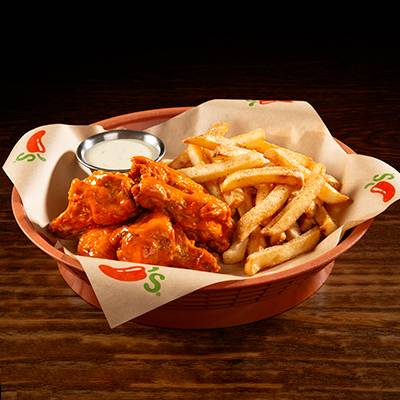 Alitas (5pzas) + papas individuales