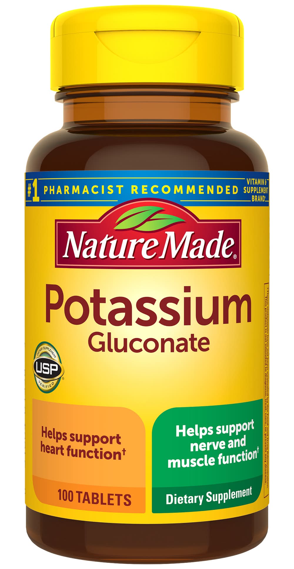 Nature Made Potassium Gluconate 550 mg Tablets (100 ct)