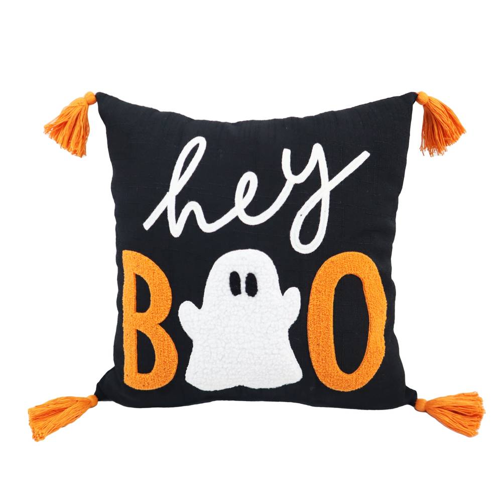 Haunted Living 16-in Hey Boo Halloween Pillow Decoration | LW231795