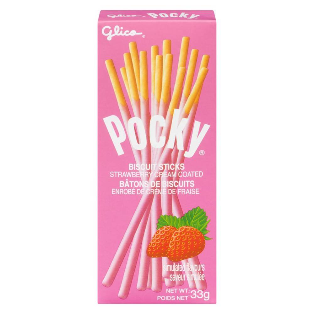 Glico Pocky Strawberry Cream Coated Biscuit Sticks