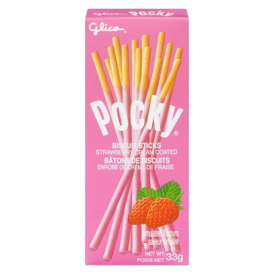Glico Pocky Strawberry Cream Coated Biscuit Sticks (33 g)